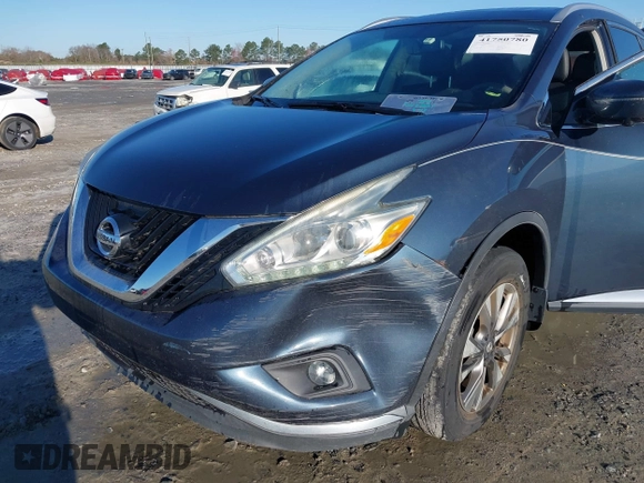 2016 Nissan Murano Platinum with VIN 5N1AZ2MG8GN120103, listed as a IAAI auction lot 41750780 with 28,516 mi miles. Bid and sale history available at carsss.com. Image 6.