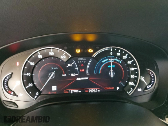 2018 BMW 5 Series 530e with VIN WBAJA9C53JG622997, listed as a Copart auction lot 79959024 with 127,486 mi miles and Salvage title. Bid and sale history available at DreamBid. Image 9.