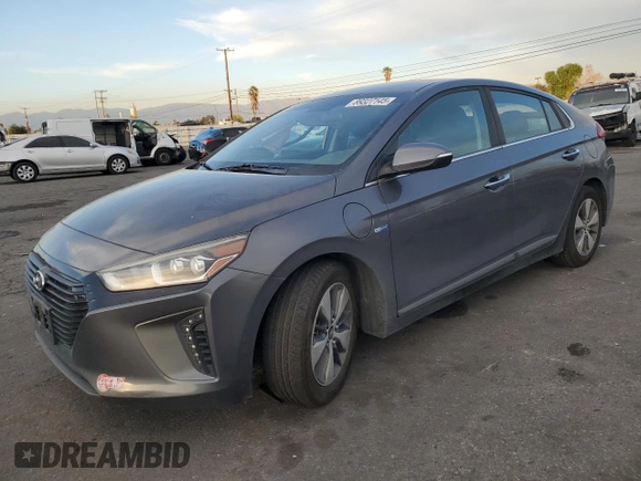 2018 Hyundai Ioniq Limited with VIN KMHC75LDXJU075248, listed as a Copart auction lot 89327145 with 62,321 mi miles and Salvage title. Bid and sale history available at DreamBid. Image 1.
