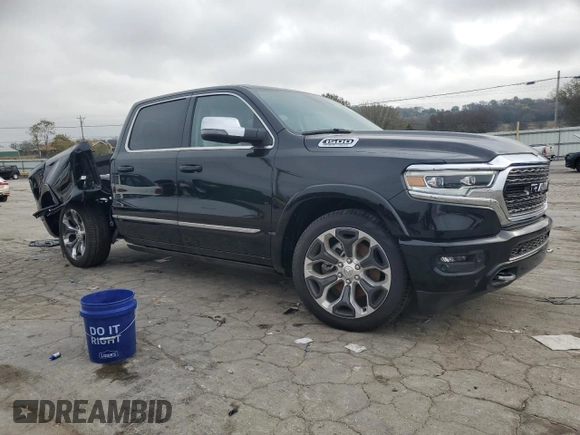 2024 Ram 1500 Limited with VIN 1C6SRFHT0RN171404, listed as a Copart auction lot 77973754 with 710 mi miles and Salvage title. Bid and sale history available at DreamBid. Image 4.