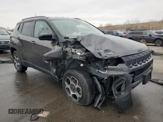 2022 Jeep Compass Trailhawk с VIN 3C4NJDDB4NT199957, выставлен на аукционе Copart как лот 48249455 с пробегом 29 657 миль миль и Списание • Salvage title. История ставок и продаж доступна на DreamBid. Изображение 4.