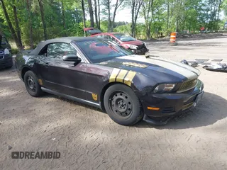 2012 Ford Mustang V6 with VIN 1ZVBP8EM4C5203282, listed as a IAAI auction lot 42133833 with 87,244 mi miles and . Bid and sale history available at DreamBid. Image 1.