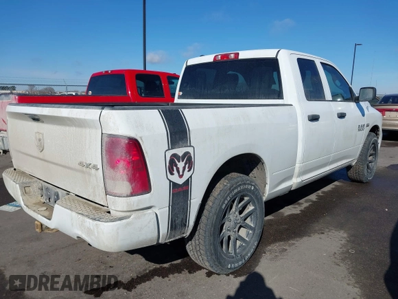 2014 Ram 1500 Express with VIN 1C6RR7FTXES119572, listed as a IAAI auction lot 41655142 with 143,232 mi miles. Bid and sale history available at carsss.com. Image 4.