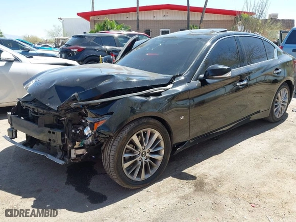 2019 Infiniti Q50 3.0t LUXE with VIN JN1EV7AP6KM511707, listed as a IAAI auction lot 41903978 with 101,893 mi miles. Bid and sale history available at carsss.com. Image 2.