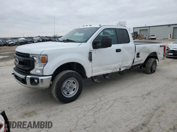 2021 Ford Super Duty F-250 SRW XL with VIN 1FT7X2B66MED49955, listed as a Copart auction lot 43627115 with 25,367 mi miles and Salvage Title. Bid and sale history available at carsss.com. Image 1.
