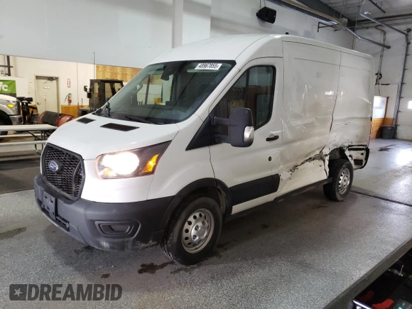 2021 Ford Transit Cargo with VIN 1FTBR2CG2MKA40366, listed as a Copart auction lot 48967855 with 81,030 mi miles and Salvage title. Bid and sale history available at DreamBid. Image 1.
