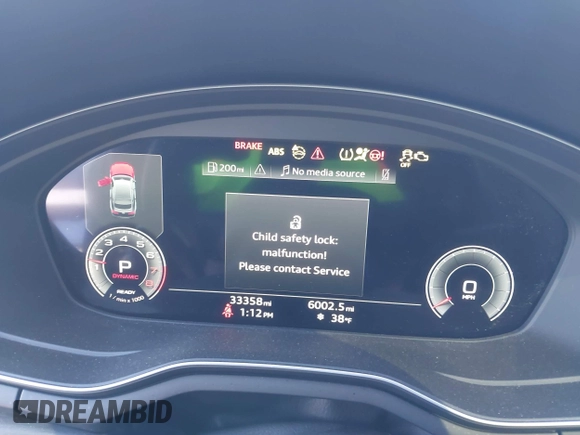 2021 Audi A5 Sportback S line Premium Plus with VIN WAUFACF5XMA040742, listed as a IAAI auction lot 41432804 with 33,358 mi miles and . Bid and sale history available at DreamBid. Image 7.
