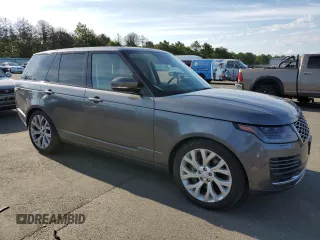 2018 Land Rover Range Rover with VIN SALGS2RE9JA380477, listed as a Copart auction lot 63457955 with 46,568 mi miles and Salvage title. Bid and sale history available at DreamBid. Image 4.