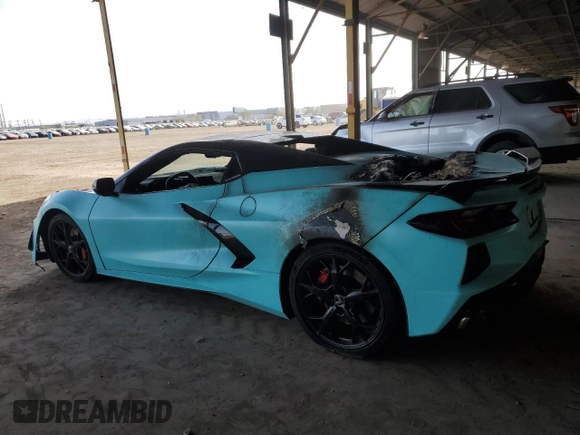 2021 Chevrolet Corvette 3LT with VIN 1G1YC3D4XM5105039, listed as a Copart auction lot 47471115 with Not provided miles and Salvage title. Bid and sale history available at DreamBid. Image 2.