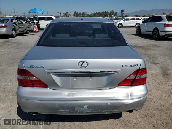 2004 Lexus LS 430 with VIN JTHBN36F240156231, listed as a Copart auction lot 55115825 with 233,658 mi miles and Salvage Title. Bid and sale history available at DreamBid. Image 6.