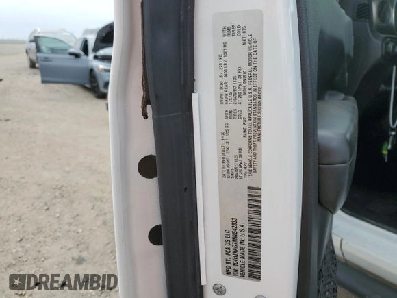 2021 Jeep Wrangler Sport S с VIN 1C4HJXAG7MW542333, выставлен на аукционе Copart как лот 53243665 с пробегом 36 310 миль миль и Списание • Salvage title. История ставок и продаж доступна на DreamBid. Изображение 13.