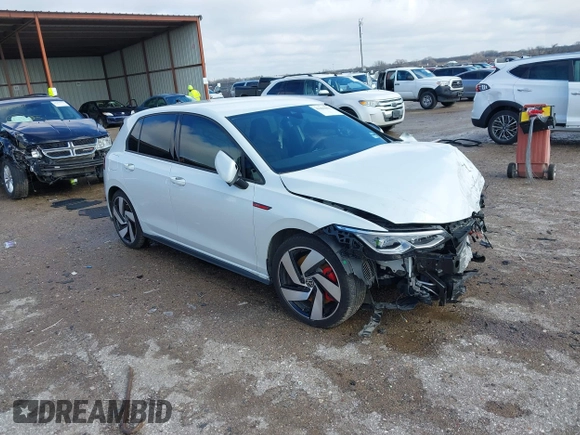 2024 Volkswagen Golf GTI S with VIN WVWGA7CD6RW137246, listed as a IAAI auction lot 41465062 with 3,268 mi miles. Bid and sale history available at carsss.com. Image 1.