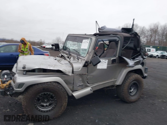 2001 Jeep Wrangler Sport with VIN 1J4FA49S41P355646, listed as a IAAI auction lot 41937746 with 160,634 mi miles. Bid and sale history available at carsss.com. Image 6.