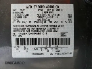 2023 Ford Explorer XLT with VIN 1FMSK7DH4PGB71018, listed as a Copart auction lot 41675285 with 28,314 mi miles and Clean Title. Bid and sale history available at carsss.com. Image 13.