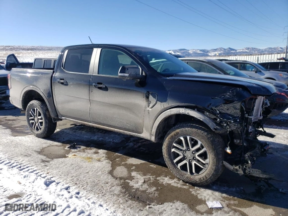 2024 Ford Ranger LARIAT with VIN 1FTER4KH6RLE24736, listed as a Copart auction lot 42259345 with 3,690 mi miles and Salvage Title. Bid and sale history available at carsss.com. Image 4.