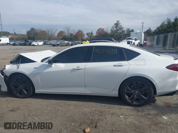 2021 Acura TLX w/A-Spec Package with VIN 19UUB5F58MA002009, listed as a IAAI auction lot 40770311 with 49,791 mi miles. Bid and sale history available at carsss.com. Image 13.