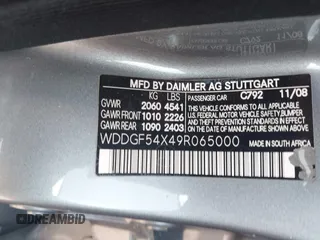 2009 Mercedes-Benz C 300 Sport with VIN WDDGF54X49R065000, listed as a IAAI auction lot 42139499 with 103,586 mi miles and . Bid and sale history available at DreamBid. Image 9.