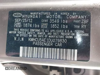 2013 Hyundai Accent SE z VIN KMHCU5AE1DU079830, wystawiony jako IAAI lot #41529695 z przebiegiem 105 637 mil mil oraz . Historia ofert i sprzedaży dostępna na DreamBid. Obrazek 9.