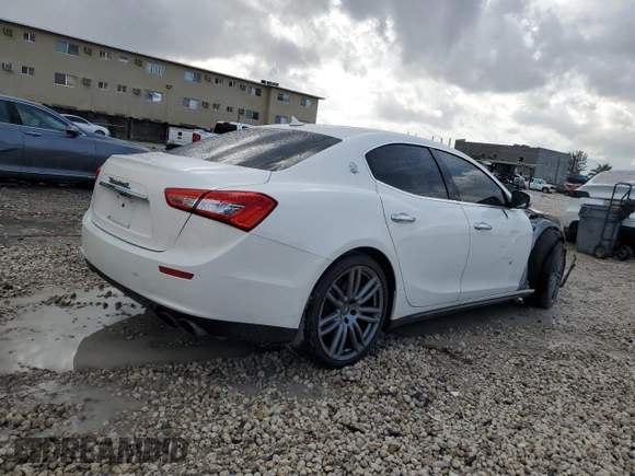 2017 Maserati Ghibli with VIN ZAM57XSA0H1262621, listed as a Copart auction lot 44688955 with 88,476 mi miles and Salvage Title. Bid and sale history available at carsss.com. Image 3.