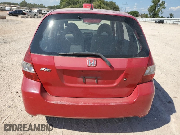 2007 Honda Fit with VIN JHMGD37407S038547, listed as a Copart auction lot 46415765 with Not provided miles and Salvage title. Bid and sale history available at DreamBid. Image 6.