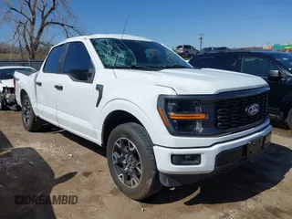 2024 Ford F-150 STX with VIN 1FTFW2L51RKF56802, listed as a IAAI auction lot 41771803 with 5,643 mi miles and . Bid and sale history available at carsss.com. Image 1.