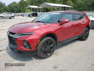 2019 Chevrolet Blazer RS with VIN 3GNKBERS8KS703823, listed as a Copart auction lot 59187075 with 75,979 mi miles and Salvage title. Bid and sale history available at DreamBid. Image 1.