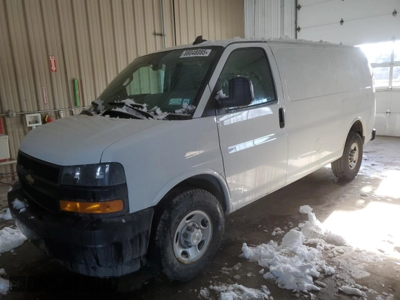 2020 Chevrolet Express Cargo Van with VIN 1GCWGAFGXL1257519, listed as a Copart auction lot 88048085 with 101,823 mi miles and Clean Title. Bid and sale history available at carsss.com. Image 1.