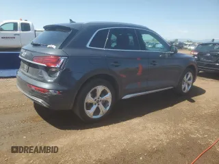 2021 Audi Q5 Premium Plus with VIN WA1BAAFY8M2118102, listed as a Copart auction lot 61657375 with 22,827 mi miles and Salvage title. Bid and sale history available at DreamBid. Image 3.
