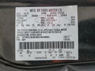 2008 Ford Explorer Eddie Bauer with VIN 1FMEU64E88UA04882, listed as a Copart auction lot 50655935 with 173,800 mi miles and Clean Title. Bid and sale history available at carsss.com. Image 13.