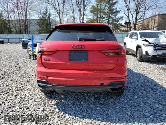 2022 Audi Q3 S line Premium Plus with VIN WA1EECF30N1031576, listed as a Copart auction lot 53605145 with 30,871 mi miles and Salvage title. Bid and sale history available at DreamBid. Image 6.