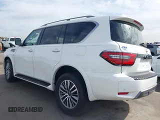 2021 Nissan Armada SV with VIN JN8AY2AC9M9147618, listed as a IAAI auction lot 41888117 with 34,495 mi miles. Bid and sale history available at carsss.com. Image 3.