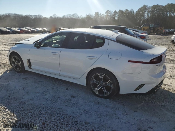 2020 Kia Stinger GT-Line with VIN KNAE15LA7L6086930, listed as a Copart auction lot 89361975 with 43,489 mi miles and Salvage Title. Bid and sale history available at carsss.com. Image 2.