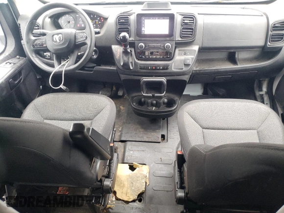 2023 Ram ProMaster Cargo with VIN 3C6MRVJG8PE532461, listed as a Copart auction lot 66780004 with 10,808 mi miles and Salvage Title. Bid and sale history available at DreamBid. Image 8.