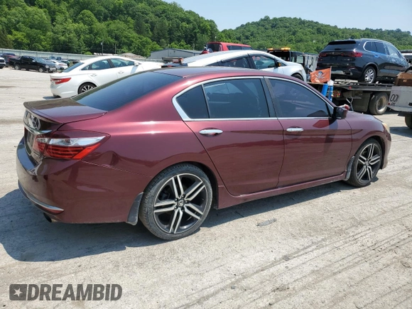 2016 Honda Accord Sport z VIN 1HGCR2F58GA044318, wystawiony jako Copart lot #60414545 z przebiegiem 187 363 mil mil oraz Czysty tytuł • Clean title. Historia ofert i sprzedaży dostępna na DreamBid. Obrazek 3.