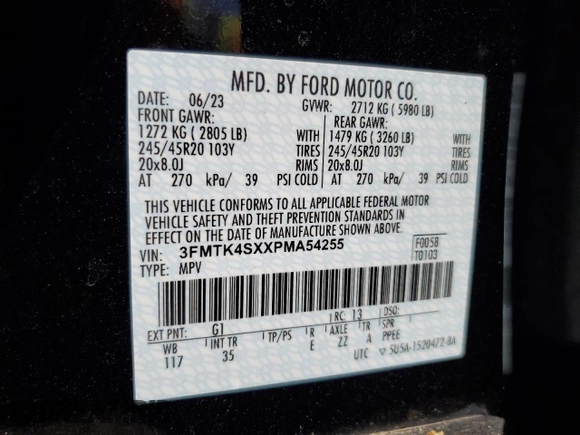 2023 Ford Mustang Mach-E GT with VIN 3FMTK4SXXPMA54255, listed as a Copart auction lot 53497145 with 8,924 mi miles and Salvage title. Bid and sale history available at DreamBid. Image 13.