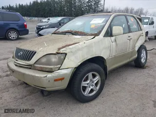 1999 Lexus RX 300 Luxury SUV with VIN JT6HF10U2X0030497, listed as a IAAI auction lot 41777183 with 1 mi miles. Bid and sale history available at carsss.com. Image 2.