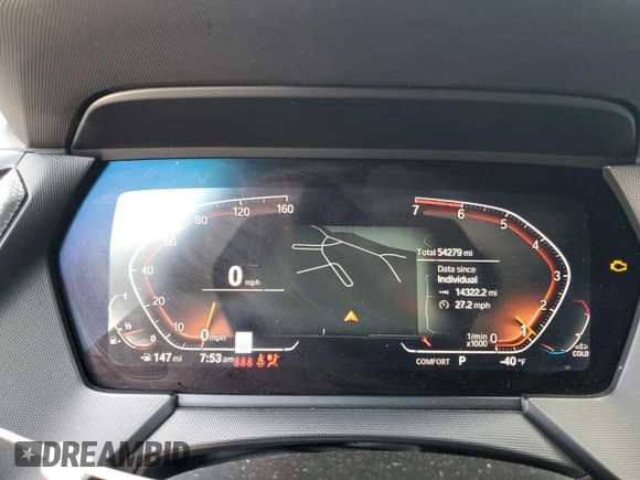 2022 BMW 2 Series 228i xDrive with VIN WBA73AK04N7K11870, listed as a Copart auction lot 57682875 with 54,279 mi miles and Salvage title. Bid and sale history available at DreamBid. Image 9.