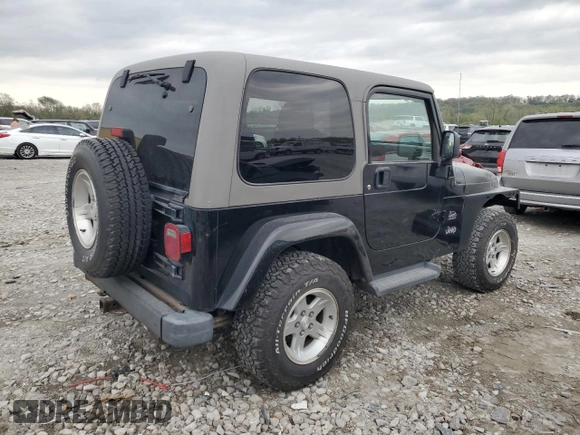 2004 Jeep Wrangler Sahara with VIN 1J4FA59SX4P713343, listed as a Copart auction lot 53608265 with 113,828 mi miles and Salvage title. Bid and sale history available at DreamBid. Image 3.