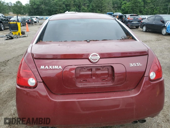 2006 Nissan Maxima SL with VIN 1N4BA41E66C860232, listed as a Copart auction lot 61061495 with 414,306 mi miles and Salvage title. Bid and sale history available at DreamBid. Image 6.