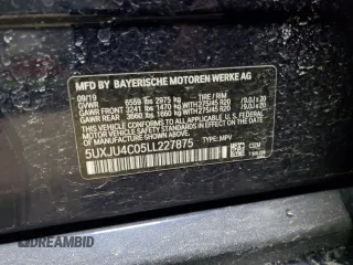 2020 BMW X5 M50i with VIN 5UXJU4C05LL227875, listed as a Copart auction lot 43477225 with 103,526 mi miles and Clean Title. Bid and sale history available at DreamBid. Image 13.