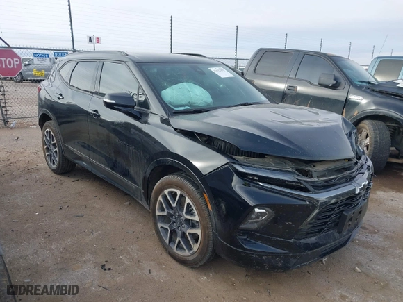 2023 Chevrolet Blazer RS with VIN 3GNKBERSXPS103344, listed as a IAAI auction lot 41612092 with 58,925 mi miles. Bid and sale history available at carsss.com. Image 1.