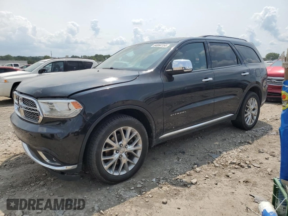 2014 Dodge Durango Citadel with VIN 1C4RDJEG5EC331766, listed as a Copart auction lot 64064154 with 92,018 mi miles and Salvage title. Bid and sale history available at DreamBid. Image 1.