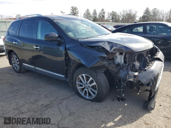 2016 Nissan Pathfinder SV with VIN 5N1AR2MM2GC643618, listed as a Copart auction lot 45000705 with 166,354 mi miles and Salvage Title. Bid and sale history available at carsss.com. Image 4.