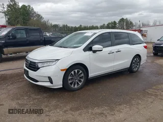 2022 Honda Odyssey EX-L with VIN 5FNRL6H76NB002248, listed as a IAAI auction lot 41818243 with 32,952 mi miles and . Bid and sale history available at DreamBid. Image 21.