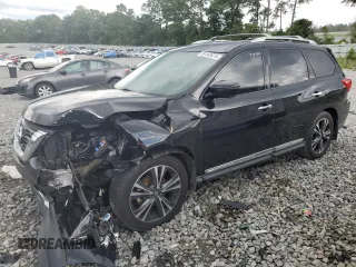 2020 Nissan Pathfinder Platinum with VIN 5N1DR2DN1LC610612, listed as a Copart auction lot 59183675 with 101,021 mi miles and Salvage title. Bid and sale history available at DreamBid. Image 1.