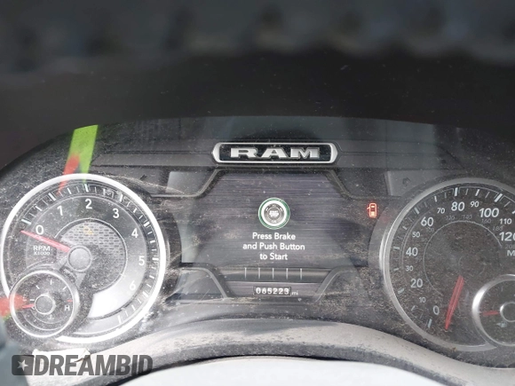 2020 Ram 1500 Big Horn with VIN 1C6SRFFT0LN301093, listed as a IAAI auction lot 41607746 with 65,223 mi miles and . Bid and sale history available at DreamBid. Image 7.