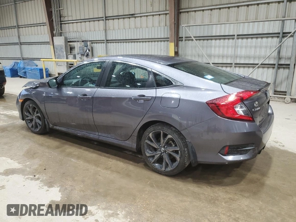2020 Honda Civic Sedan Sport with VIN 19XFC2F85LE000033, listed as a Copart auction lot 53673405 with 45,386 mi miles and Salvage Title. Bid and sale history available at carsss.com. Image 2.