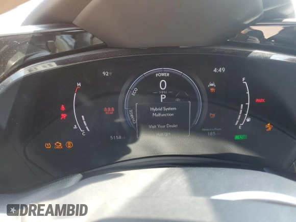 2024 Lexus NX 350h Luxury with VIN 2T2HKCEZ2RC018424, listed as a Copart auction lot 63134645 with 5,158 mi miles and Salvage title. Bid and sale history available at DreamBid. Image 9.
