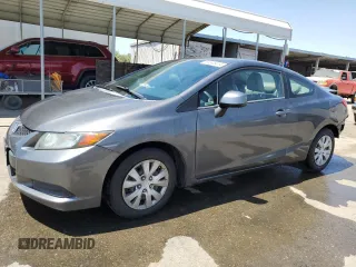 2012 Honda Civic Cpe LX with VIN 2HGFG3B59CH532249, listed as a Copart auction lot 65848414 with 80,214 mi miles and Salvage Title. Bid and sale history available at carsss.com. Image 1.