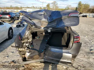 2019 Tesla Model 3 Long Range with VIN 5YJ3E1EB5KF195256, listed as a Copart auction lot 89077375 with 55,719 mi miles and Salvage Title. Bid and sale history available at carsss.com. Image 6.